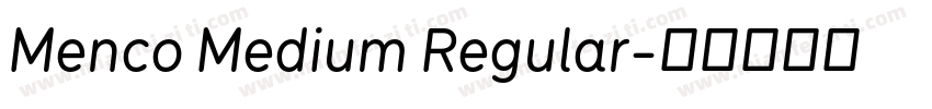 Menco Medium Regular字体转换